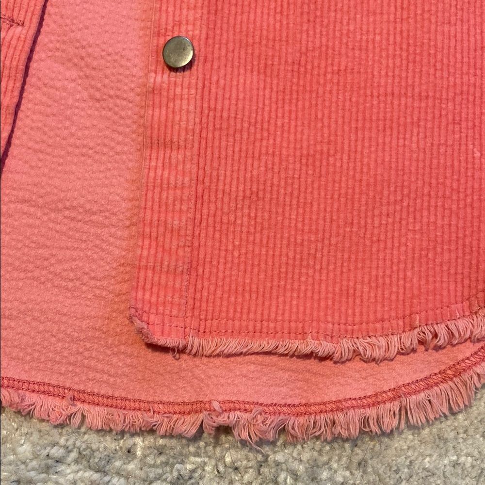 Elan Pink Corduroy Shacket - Picture 5 of 10